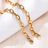 304 Stainless Steel Textured Cable Chain Necklaces NJEW-Q013-01G-4