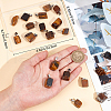 Beebeecraft 20Pcs Natural Tiger Eye Pendants G-BBC0001-50C-3