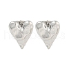 Non-Tarnish Heart 304 Stainless Steel Ear Studs EJEW-L290-025P-1