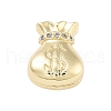 Rack Plating Brass Micro Pave Cubic Zirconia Beadss KK-B097-06G-1
