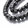 Electroplated Natural Lava Rock Beads Strands G-T114-64-2