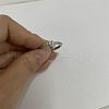 Brass Micro Pave Clear Cubic Zirconia Finger Rings FS-WGE303B-47-1