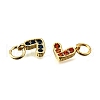 Brass Micro Pave Cubic Zirconia Pendants with Jumping Ring KK-V012-01G-2