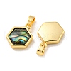 Natural Paua Shell Pendants KK-A214-27G-2