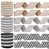 AHADERMAKER 3 Rolls 3 Colors Polyester Striped Ribbons OCOR-GA0001-87-1