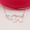 Elephant Alloy Pendant Necklaces FS-WGCC7EA-02-1