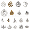 SUNNYCLUE Tibetan Style Alloy Yoga Theme Pendants TIBE-SC0002-01-1