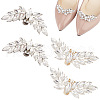 GOMAKERER 4Pcs 2 Colors Wing Alloy Rhinestone Shoe Decoration FIND-GO0002-27-1