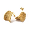 Real 18K Gold Plated Brass Stud Earrings EJEW-G382-10D-G-2