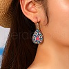 Bohemian Teardrop Zinc Alloy Enamel Pendant Necklaces & Dangle Earrings Sets WGB4181-01-2