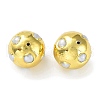 Rack Plating Brass Beads with Baroque Natural Keshi Pearl KK-K348-13G-2