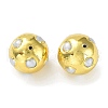 Rack Plating Brass Beads with Baroque Natural Keshi Pearl KK-K348-13G-2