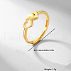 925 Sterling Silver Double Heart Letter J Finger Rings for Women FH5526-5