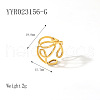 Vintage Stainless Steel Open Cuff Rings Simple Luxury Fashion Accessory DJ6365-9-1