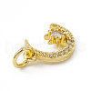 Brass Micro Pave Cubic Zirconia Charms ZIRC-F132-33G-3