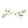 Brass Micro Pave Clear Cubic Zirconia Pendants ZIRC-N039-262-3