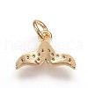 Brass Micro Pave Cubic Zirconia Charms Pendants ZIRC-K070-36G-2