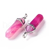 Natural Agate Double Terminated Pointed Pendants G-F295-05H-5