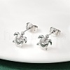 Brass Stud Earrings EJEW-R032-03P-2