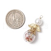 Angel Alloy & Glass Bottle & Copper & ABS Plastic Imitation Pearl Pendants PALLOY-JF03893-2