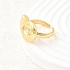 Brass Cuff Rings for Women RJEW-F184-08G-G-3