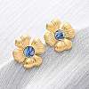 304 Stainless Steel Natural Paua Shell Stud Earrings EJEW-Z103-12G-1