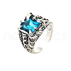 Alloy Rhinestone Cuff Rings for Men FS-WG503BD-03-2