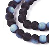 Frosted Transparent Glass Beads Strands GLAA-T032-T6mm-MBB03-3