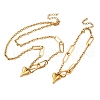 304 Stainless Steel Pendant Necklaces & Charms Bracelets Sets SJEW-Z003-04G-3
