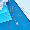 Unicraftale 100Pcs 2 Colors 304 Stainless Steel Chain Extender STAS-UN0060-92-2