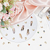 HOBBIESAY 48Pcs 8 Colors Light Gold Tone Alloy Cabochons MRMJ-HY0002-47-5