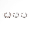 3Pcs Alloy Crystal Rhinestone Cuff Earring Sets for Women WG4401A-03-4