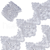 3 Yards Polyester Embroidery Flower Ribbon OCOR-WH20001-86A-1