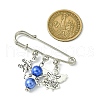 12Pcs 12 Colors Angel & Star Charms Safety Pin Brooch JEWB-BR00156-3
