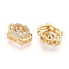 Brass Micro Pave Cubic Zirconia Charms KK-N261-90G-2