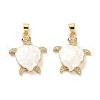 Real 18K Gold Plated Brass Micro Pave Clear Cubic Zirconia Pendants KK-D004-05G-D-2