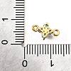 Brass Micro Pave Blue Cubic Zirconia Links KK-D356-06B-G-3