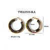 Stylish Stainless Steel Fever Hoop Earrings KA3294-6-1