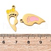304 Stainless Steel Enamel Split Pendants STAS-H235-04B-G-2