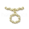 Brass Toggle Clasps KK-C048-01G-2