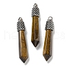 Natural Tiger Eye Pointed Big Pendants G-F766-02AS-01-1