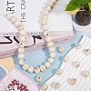 Globleland 60Pcs 6 Styles Unfinished Natural Wood Printed Beads WOOD-GL0001-13B-5