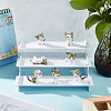 3-Tier Assembled Opaque Acrylic Model Toy Display Holder ODIS-WH0029-19-5