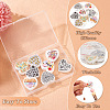 8Pcs 8 Style Heart Silicone Focal Beads SIL-TA0001-70-5