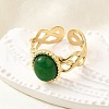 304 Stainless Steel Cuff Rings for Women RJEW-U062-02A-02G-2
