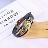 Imitation Leather Cord Triple Layer Multi-strand Bracelets WG0B1A2-11-1