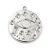 304 Stainless Steel Pendant Rhinestone Settings STAS-P312-16P-1