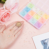 SUNNYCLUE 12 Colors Glow in the Dark Luminous Transparent Glass Round Seed Beads GLAA-SC0002-06B-3