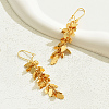 Palm Tassel Brass Hoop Earrings LG9400-3
