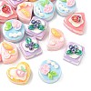 20Pcs Opaque Resin Beads RESI-CJ0004-28-1